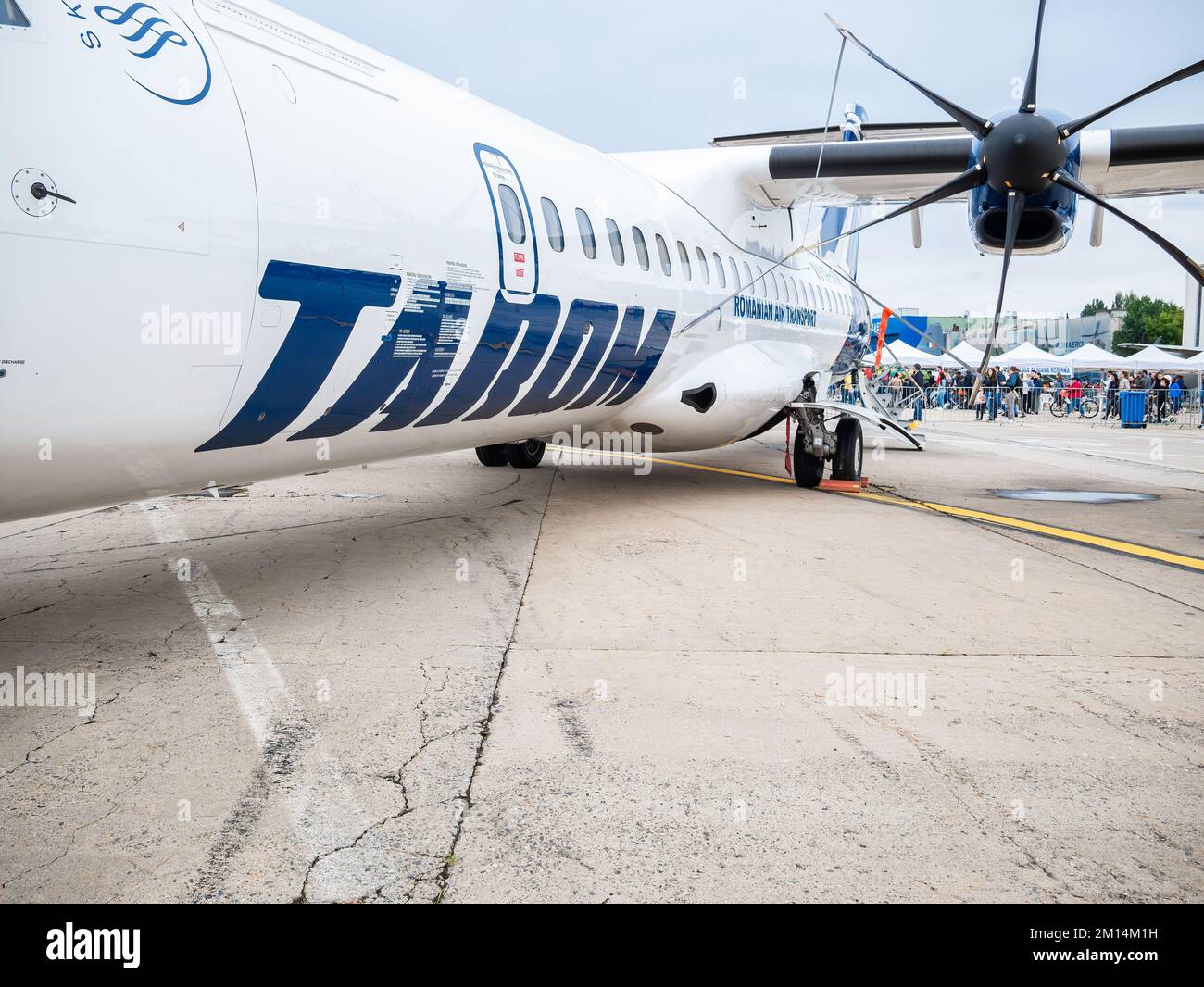 Bucharest, Romania September 2022 ATR 72600 aircraft part of Tarom