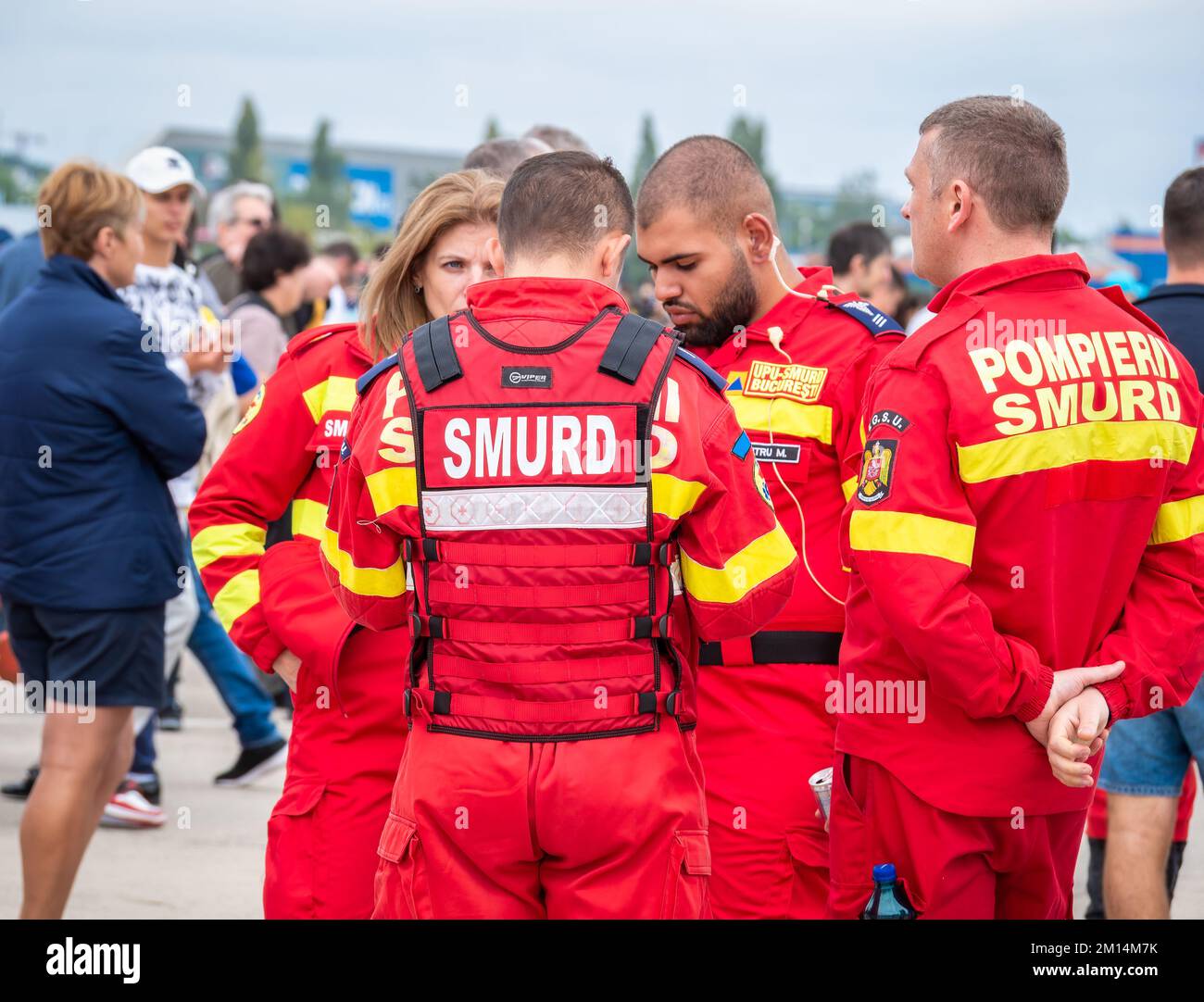 Bucharest, Romania - October 2022: SMURD crew wearing red uniform. SMURD is  the emergency rescue service based in Romania and It deals with the worst  Stock Photo - Alamy