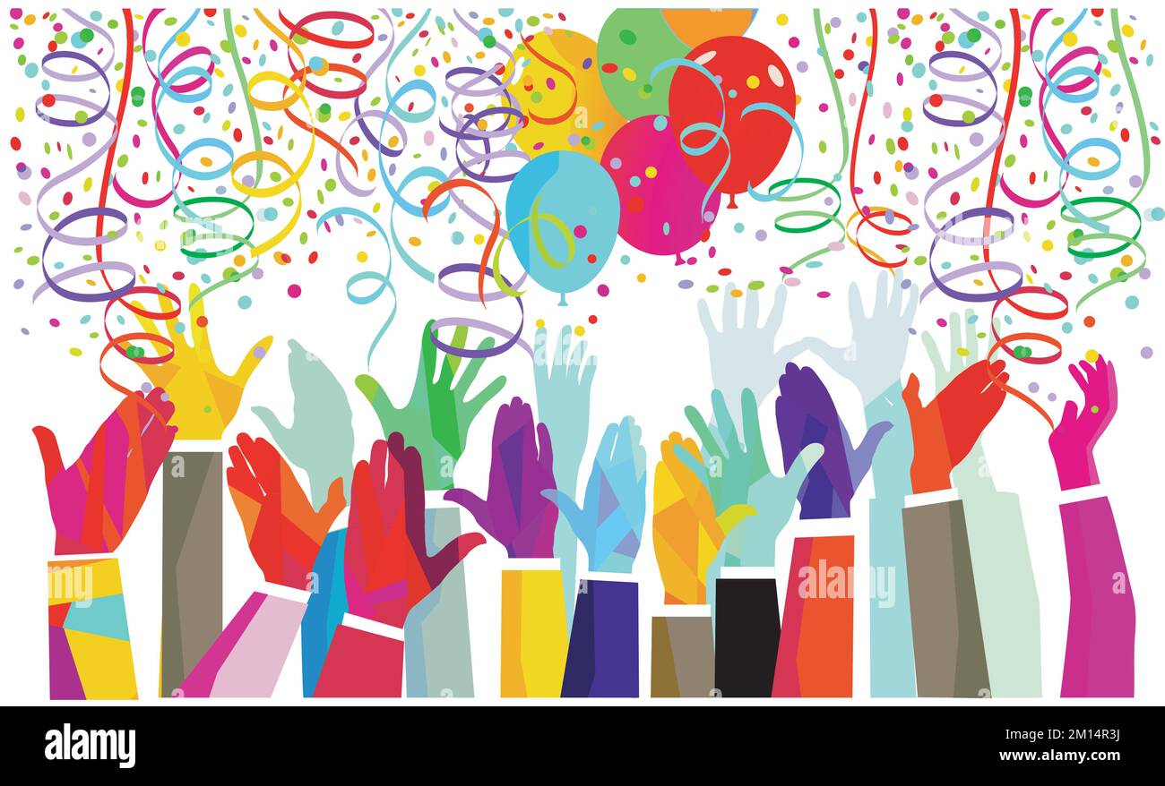 celebration background with confetti, isolated, Stock Vector