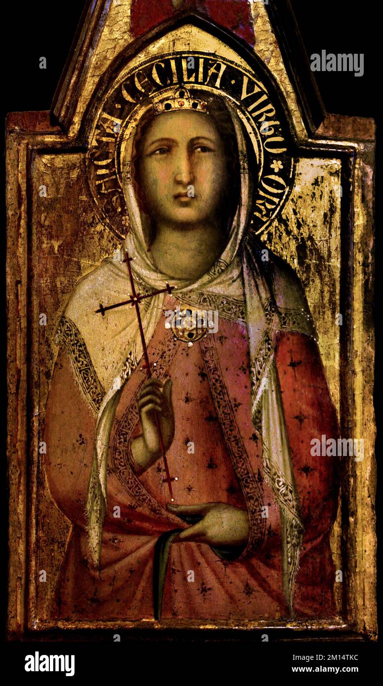 St. Cecilia. Section of a polyptych from the Church of Santa Cecilia in