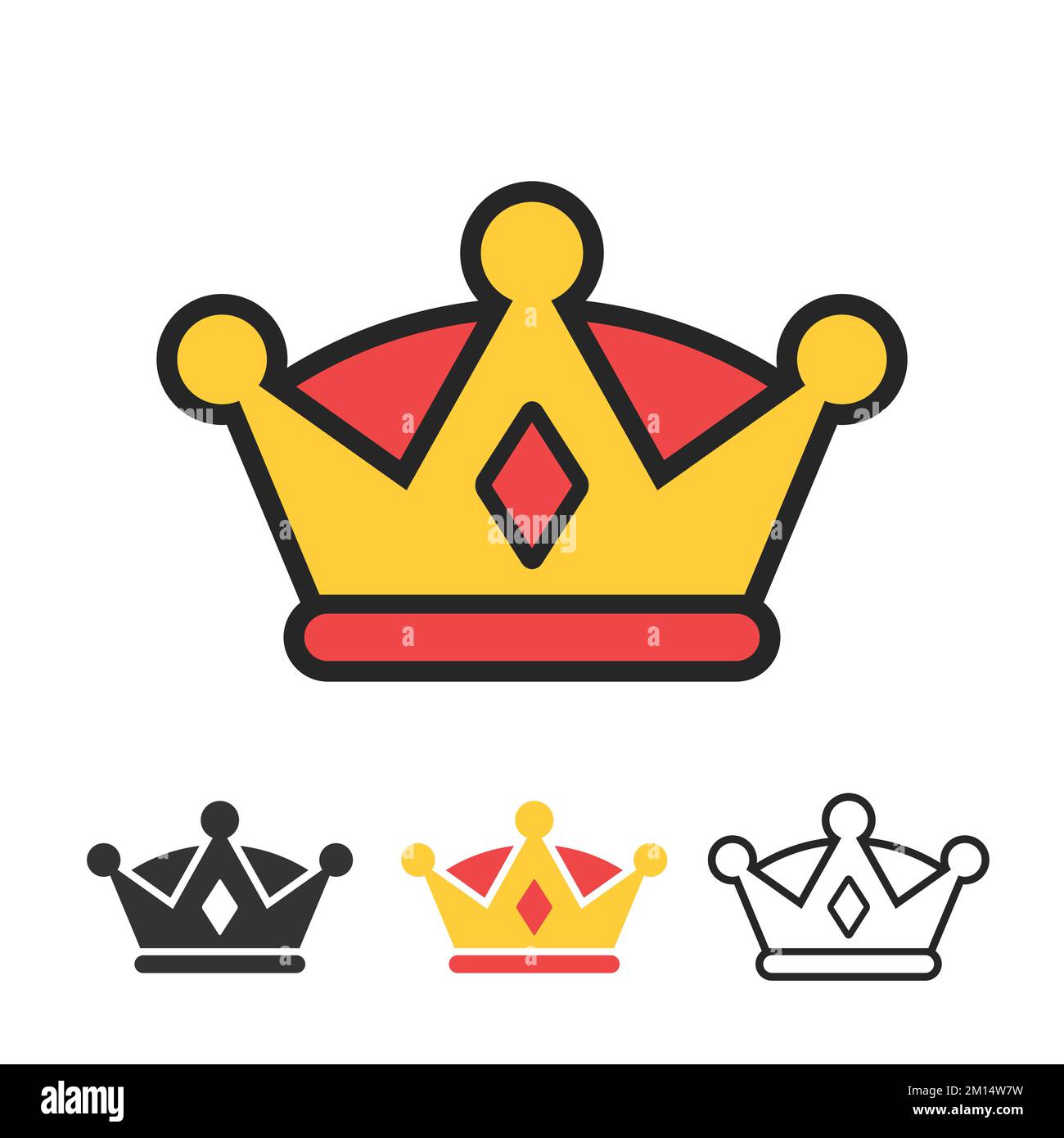 Crown silhouette outline hi-res stock photography and images - Alamy