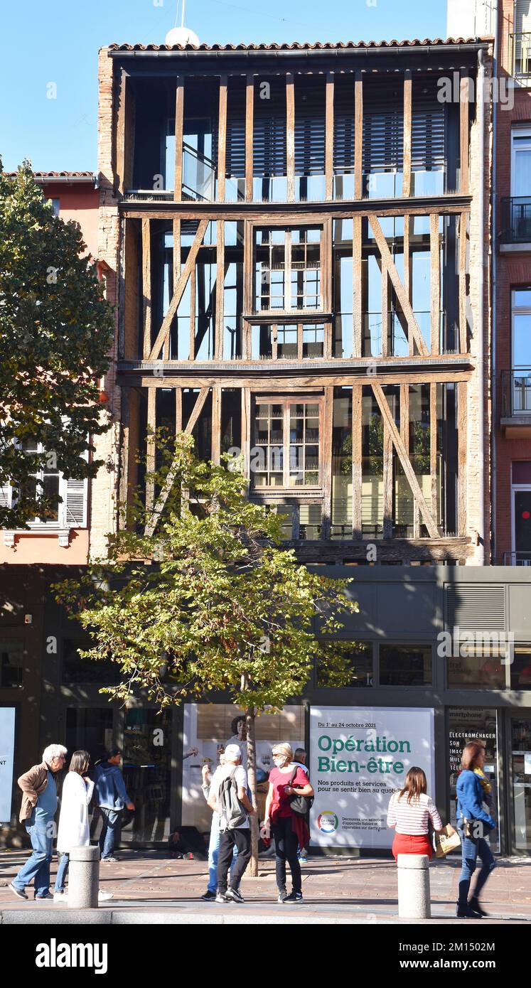 Old House in Toulouse, France, with its original cladding removed