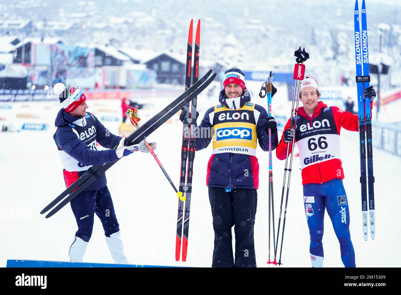 Beitostølen 20221210.Paal Golberg won the men's 10 km in the World Cup in cross-country skiing at Beitostoelen on Saturday. Anrew Musgrave came third and Didrik Toenseth came second Photo: Terje Pedersen / NTB Stock Photo
