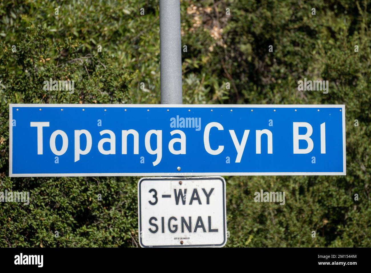 The Street sign of Topanga Canyon Boulevard in Topanga, California