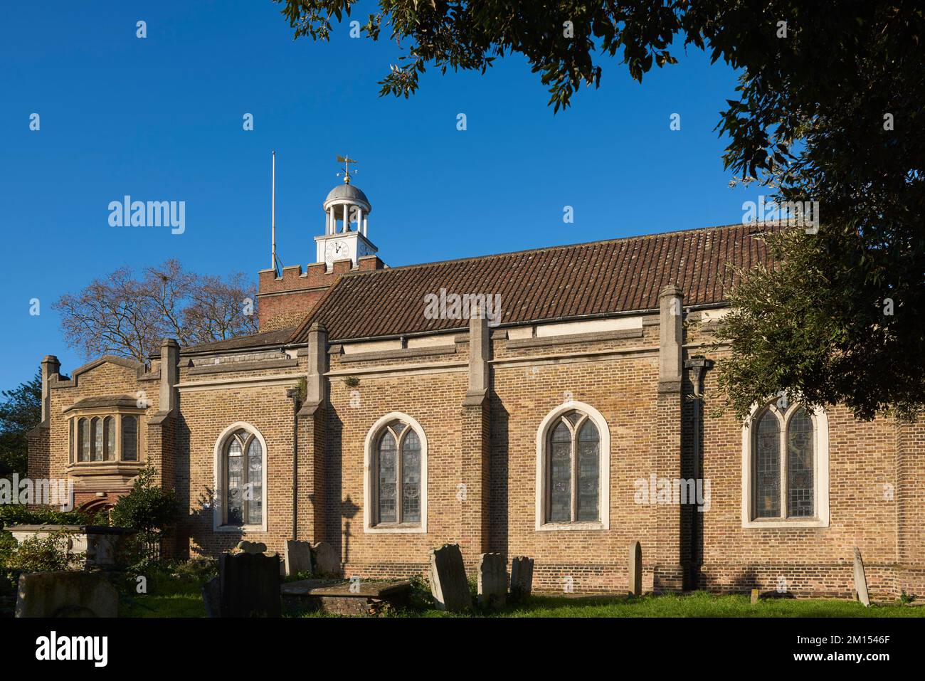 The exterior of the historic church of St Mary, Leyton, East London UK Stock Photo