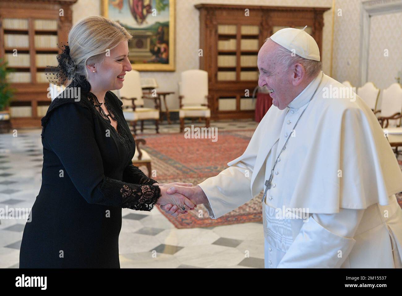 Vatican. 10th Dec, 2022. ITALY-VATICAN-REL DECEMBER 10, 2022 Pope Francis receives in private audience at the Vatican H.E. Mrs. Zuzana Caputova, President of the Slovak Republic H.E. Mrs. Zuzana Caputova, President of the Slovak RepublicITALIA-VATICANO-REL 10 DICEMBRE 2022 Papa Francesco riceve in udienza privata in Vaticano S.E. La Signora Zuzana Caputova, Presidente della Repubblica Slovacca S.E. La Signora Zuzana Caputova, Presidente della Repubblica Slovacca Photograph by Vatican Mediia/Catholic Press Photo RESTRICTED TO EDITORIAL USE - NO MARKETING - NO ADVERTISING CAMPAIGNS. Credit: Inde Stock Photo