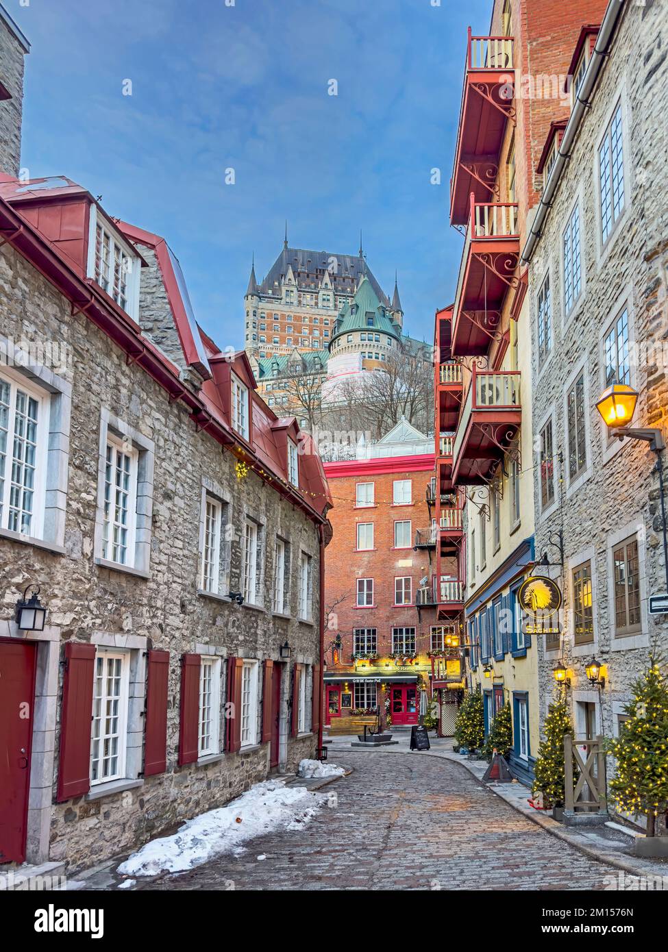 Historic Street in Old Quebec City, Quebec,Canada Stock Photo Alamy