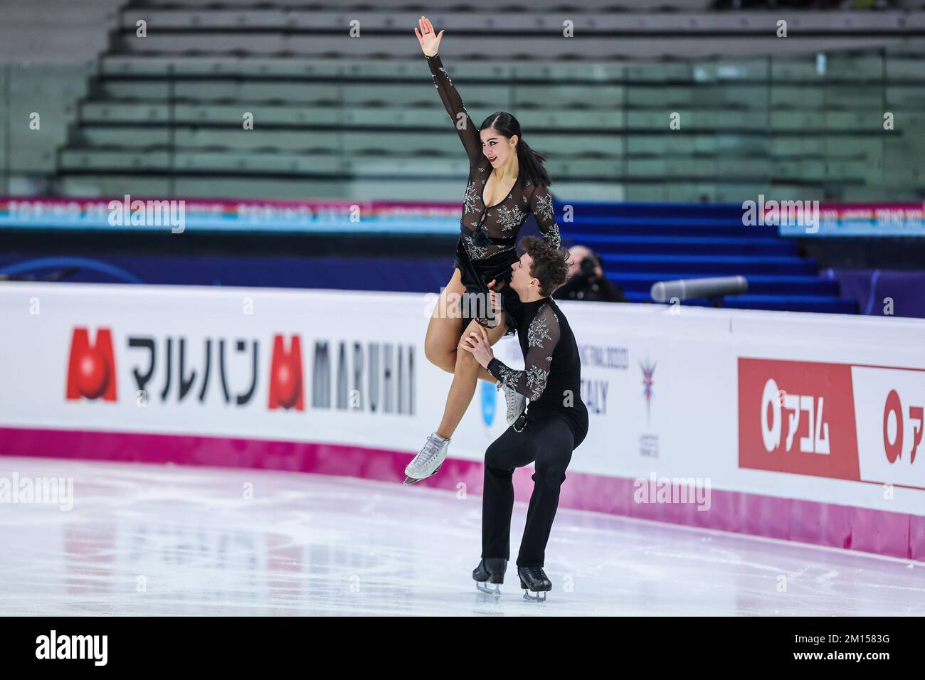Turin, Italy. 09th Dec, 2022. Celina Fradji and JeanHans Fourneaux of