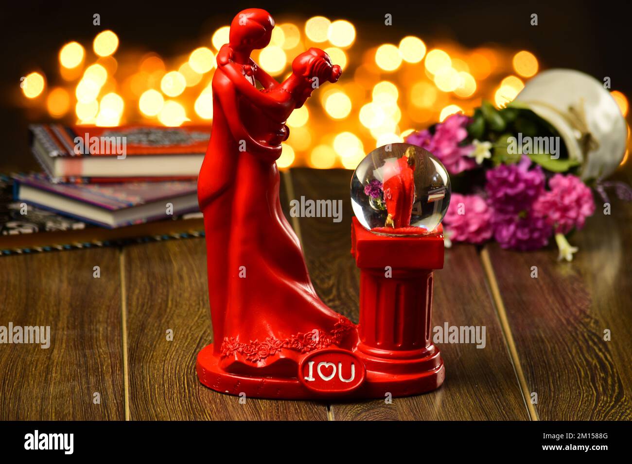 Romantic couple figurine at home, valentine day concept Stock Photo Alamy