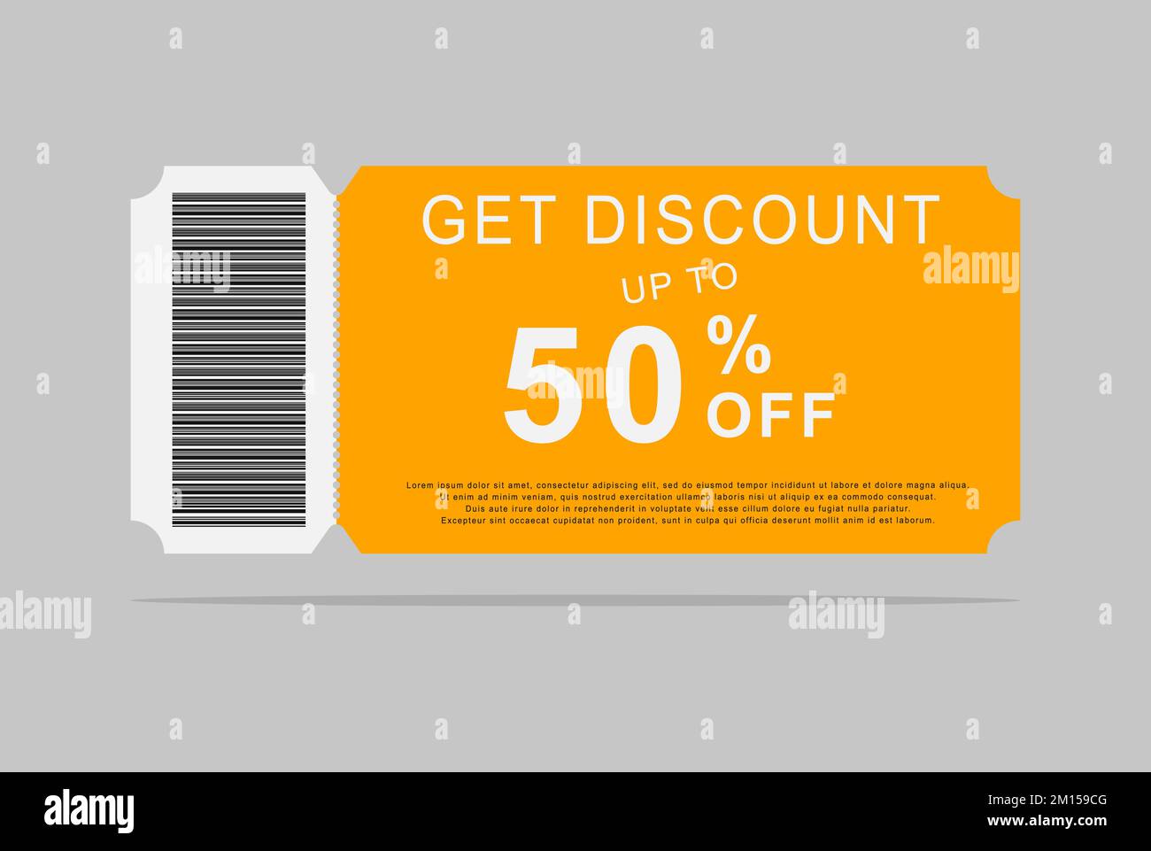 Sale coupon template with 50 percent off offer Vector Image