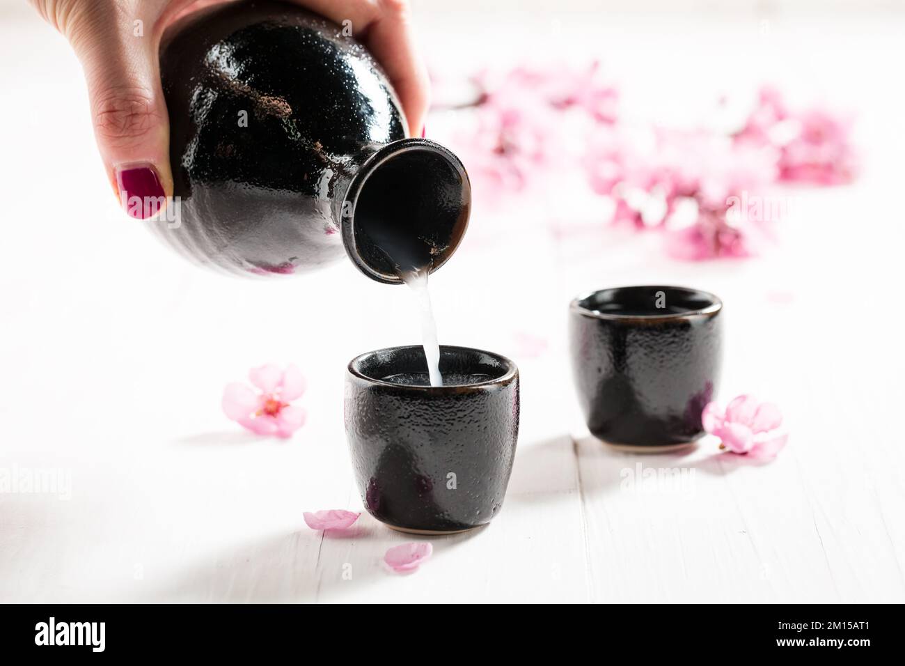 Special Japanese sake as an ancient tradition. Traditional highalcohol