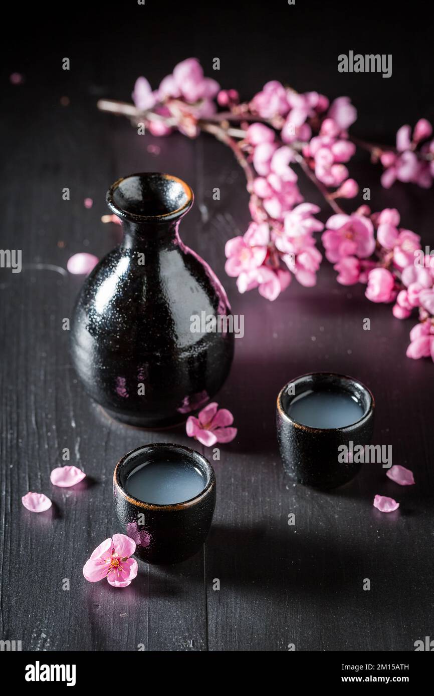 Unfiltered Japanese sake as an ancient tradition. Traditional high