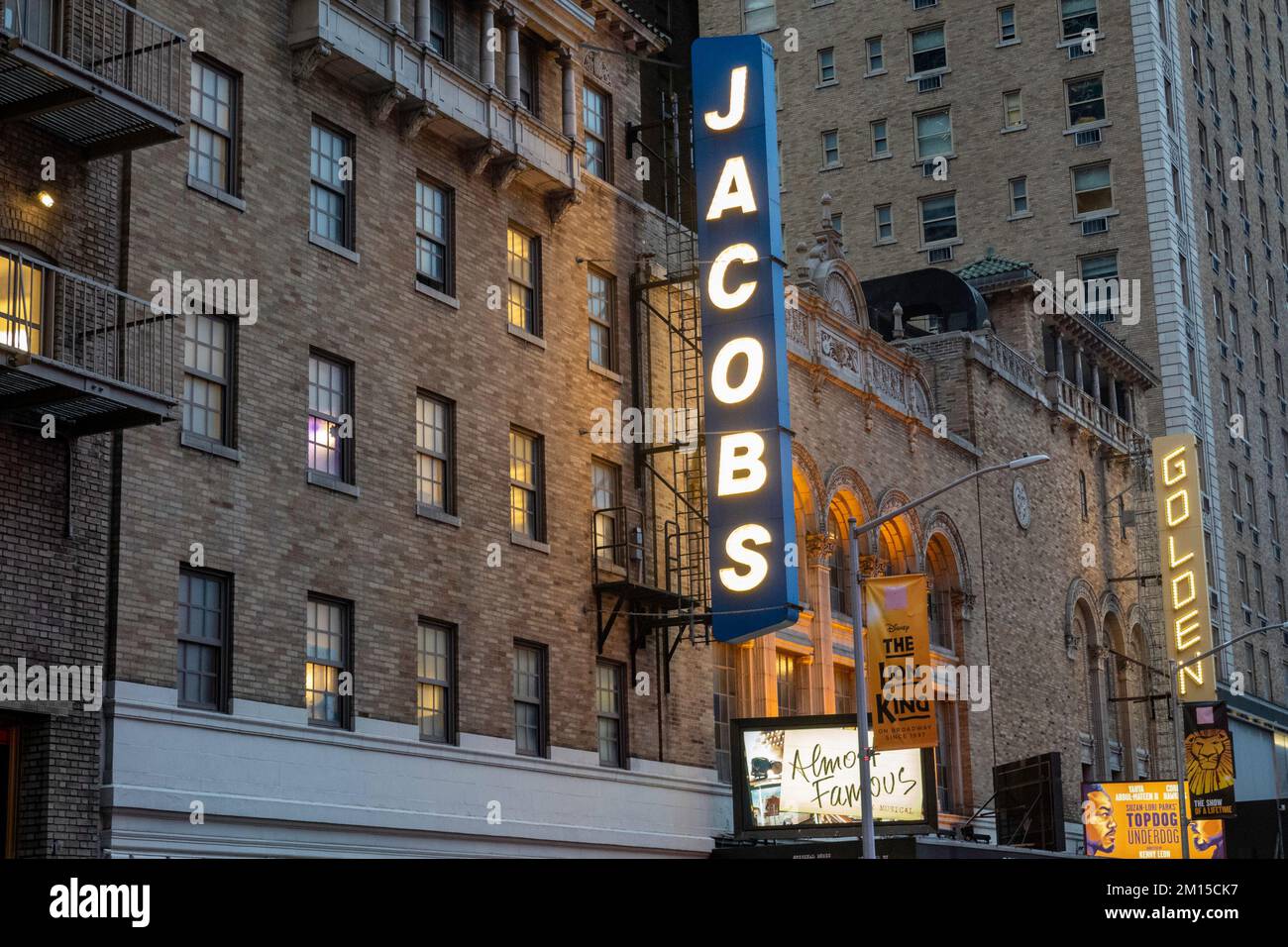 Bernard B. Jacobs Theatre Marquee Featuring the Play 