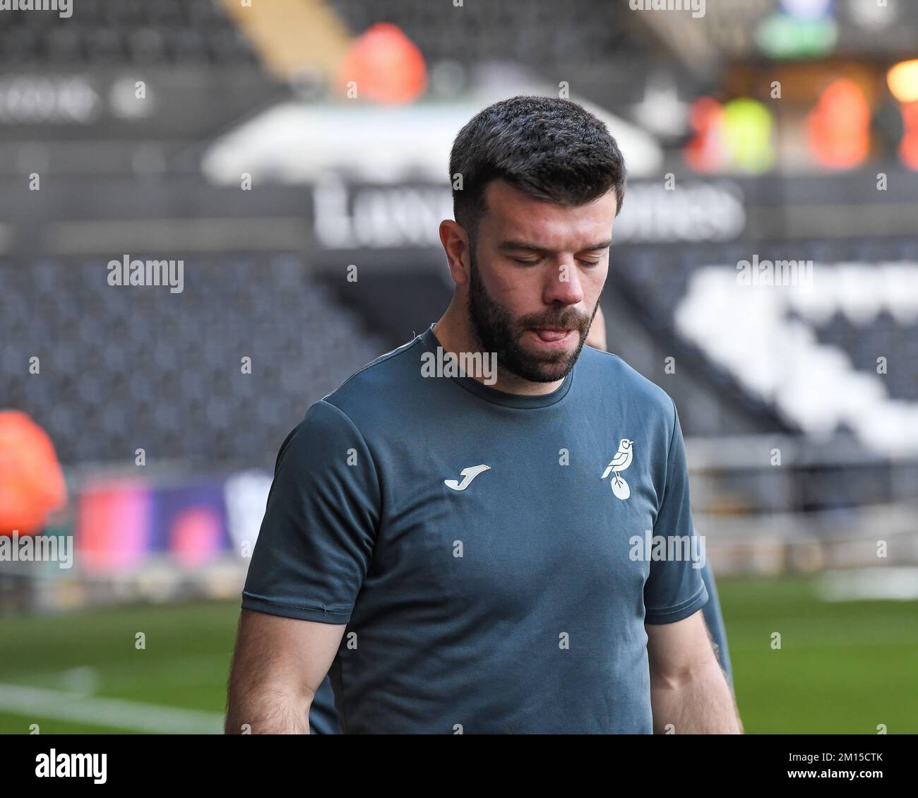 Grant Hanley #5 of Norwich City arrives at Swansea.com stadium during the Sky Bet Championship match Swansea City vs Norwich City at Swansea.com Stadium, Swansea, United Kingdom, 10th December 2022  (Photo by Mike Jones/News Images) Stock Photo