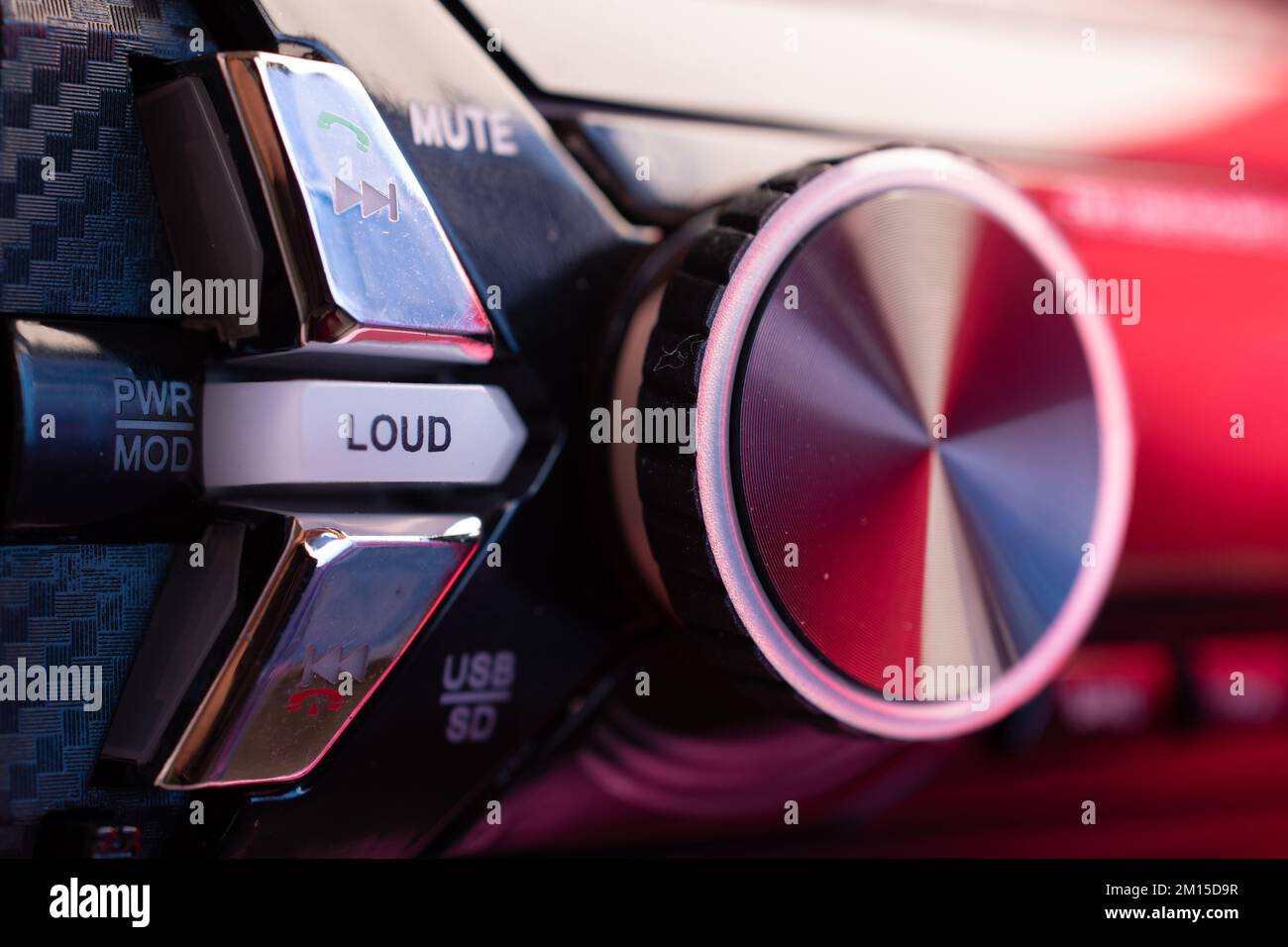 volume dial for controlling music Stock Photo Alamy