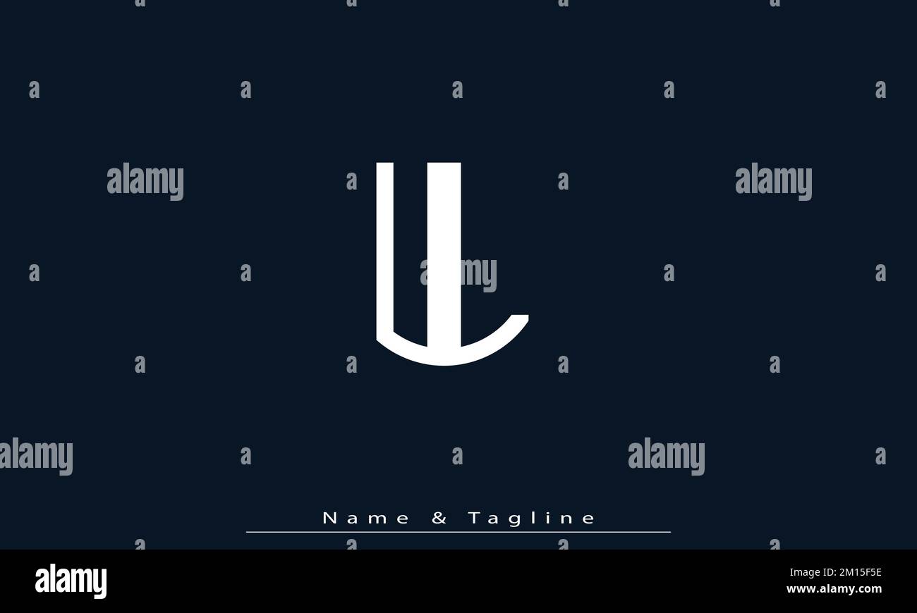 Alphabet letters Initials Monogram logo UL , LU Stock Vector