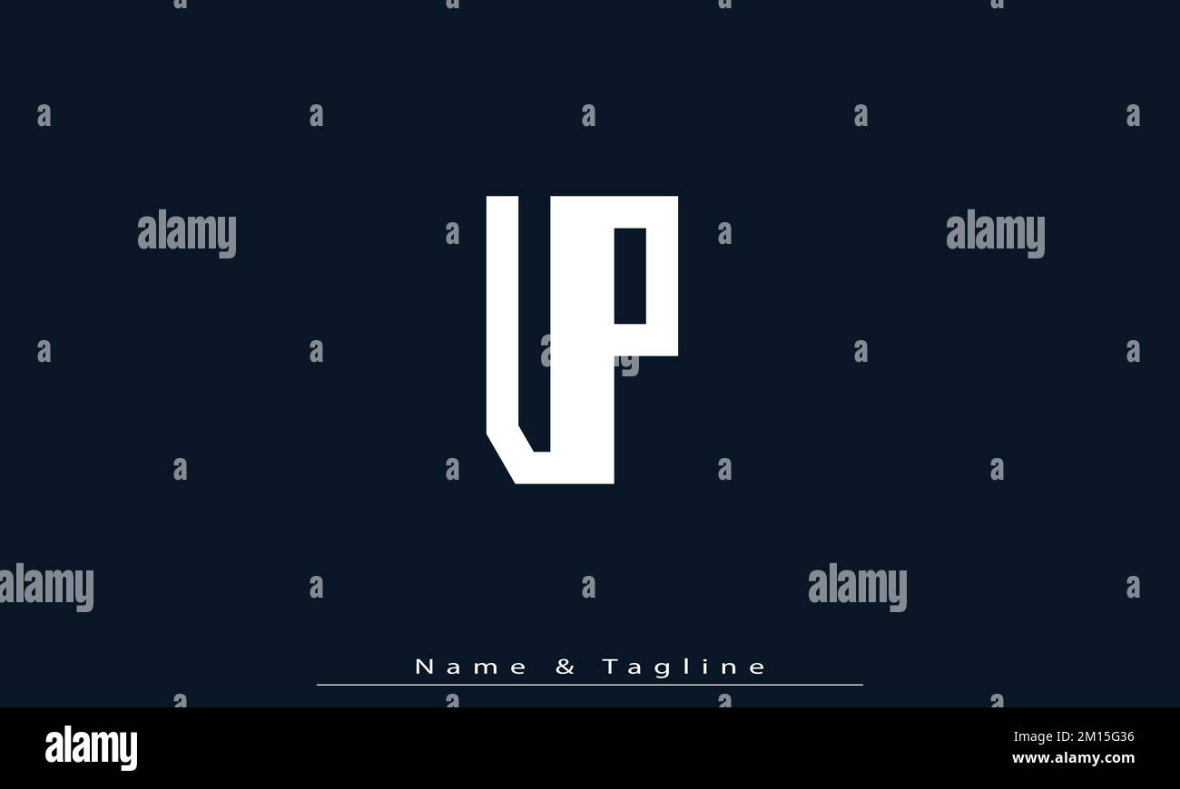 Alphabet letters Initials Monogram logo UP , PU Stock Vector