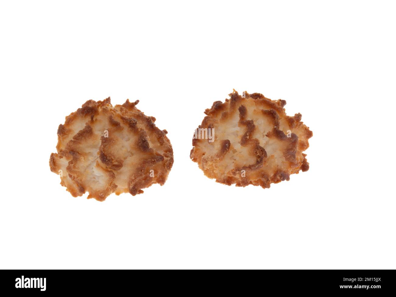 Coconut macaroons - white background Stock Photo