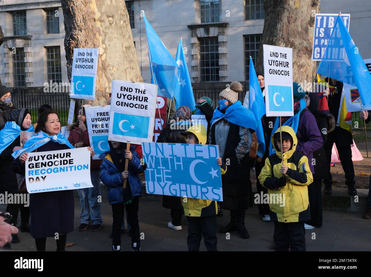 Whitehall, London, UK. 10th Dec 2022. Uyghur. Protest against the Chinese government on Whitehall. Credit: Matthew Chattle/Alamy Live News Stock Photo