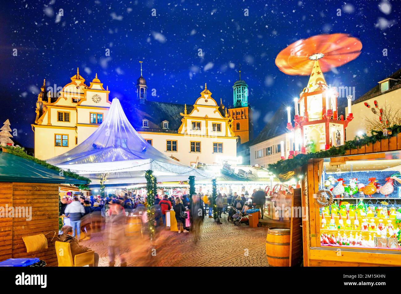 Christmas Market in Darmstadt, Germany Stock Photo