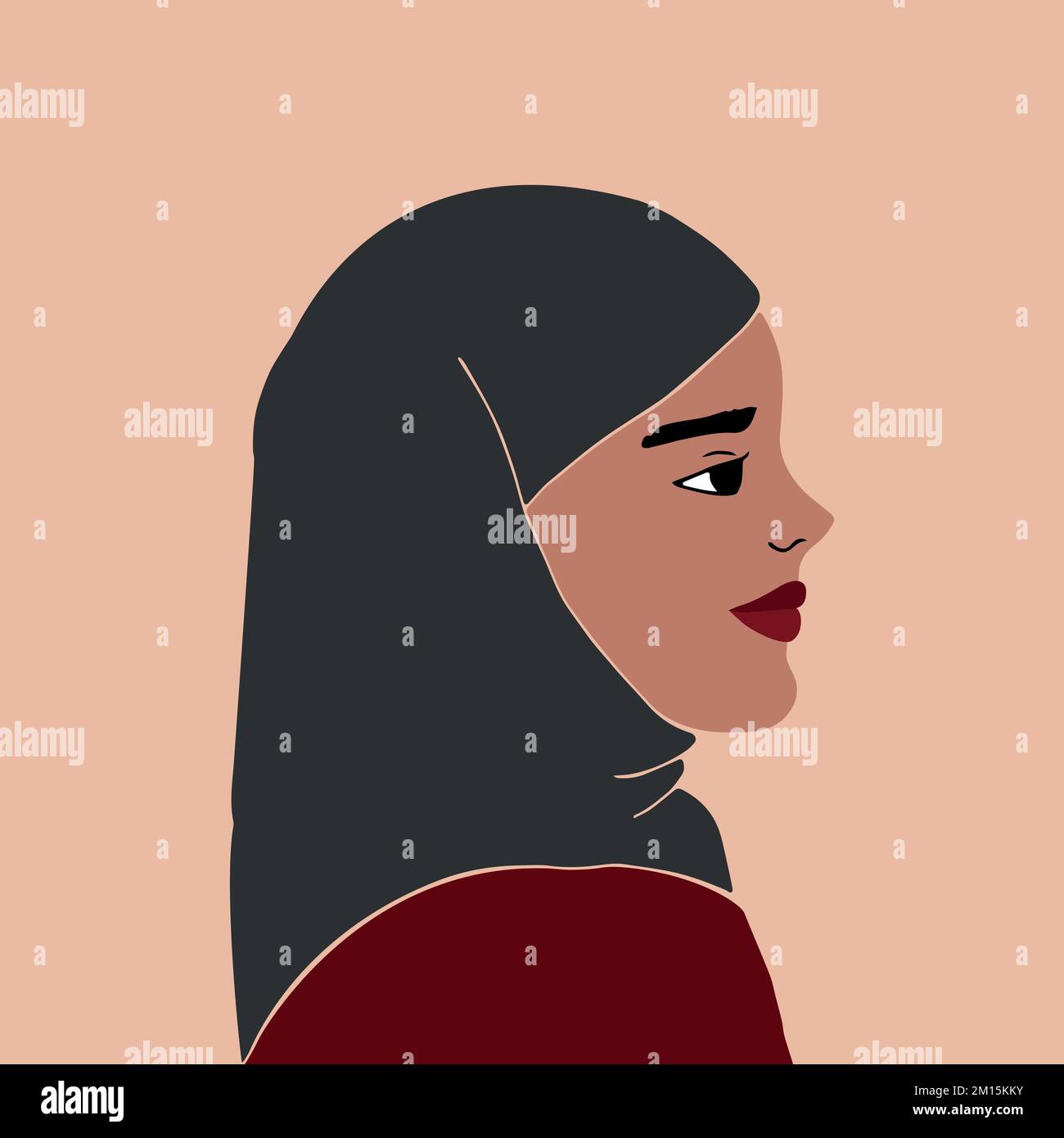 Premium Vector  Hand drawing cartoon girl wearing scarf. cute girl drawing  for profile picture