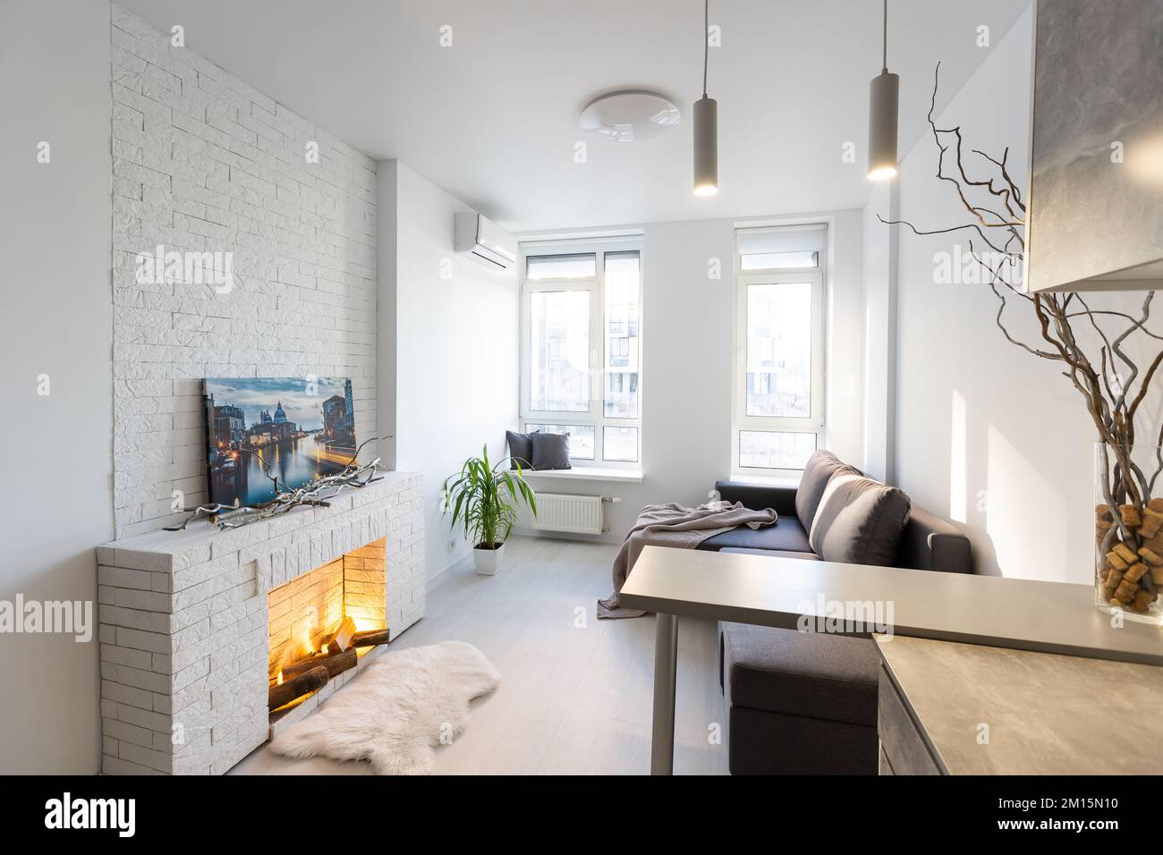 Photo inspiration: Cozy Luxury Modern Interior Design Of A Studio Apartment In Photo Inspiration