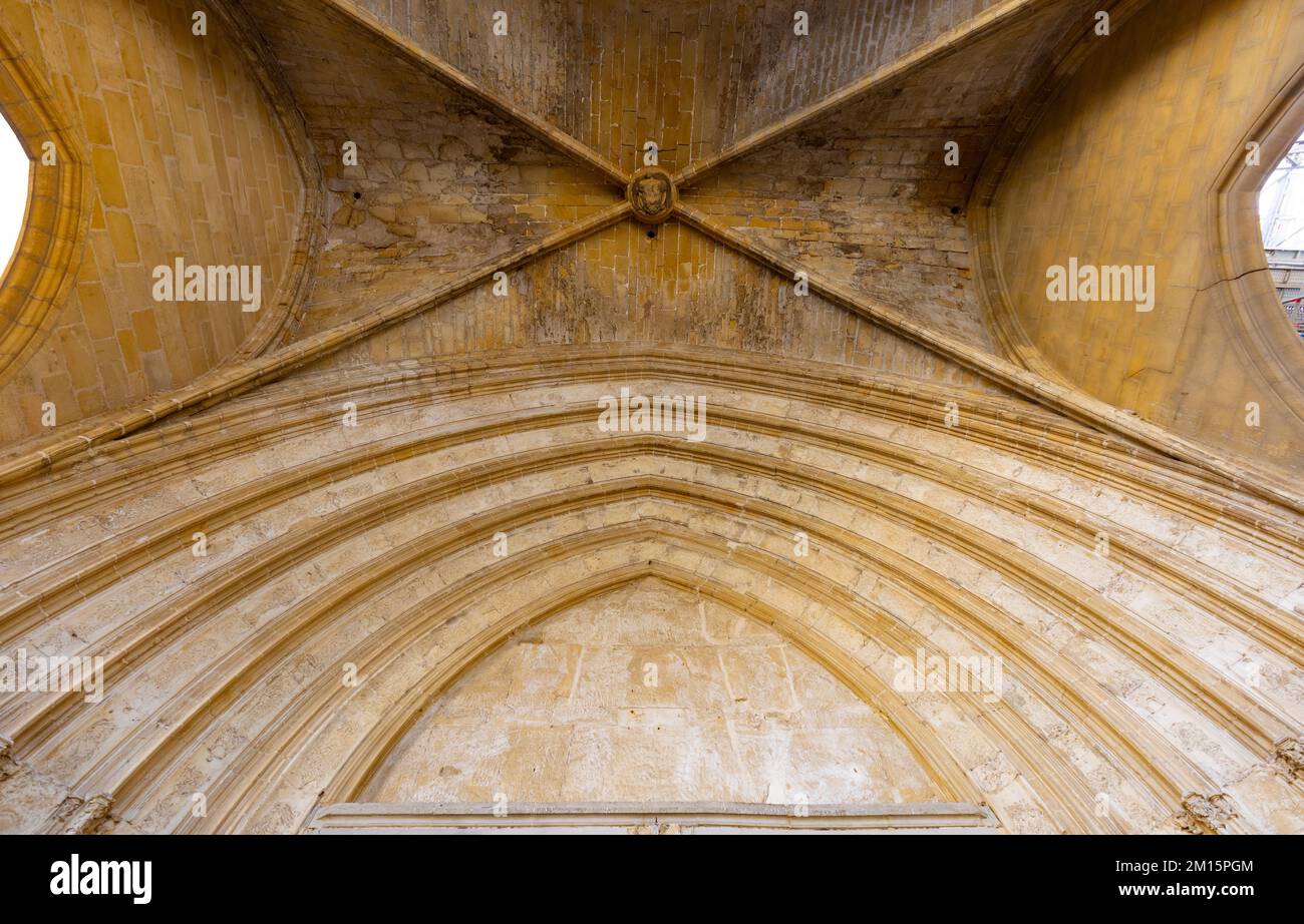 Cathedral of Saint Mary of Bayonne or the Cathedral of Our Lady of Bayonne. Cathédrale Sainte-Marie de Bayonne or Cathédrale Notre-Dame de Bayonne Stock Photo