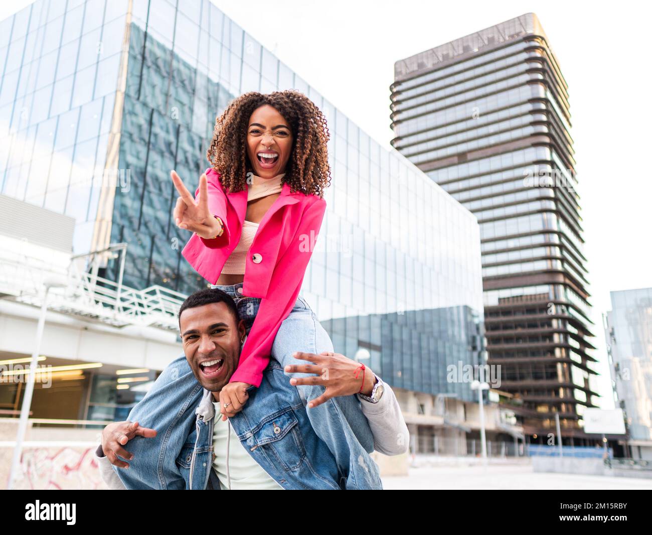 Shoulder ride hi-res stock photography and images - Alamy