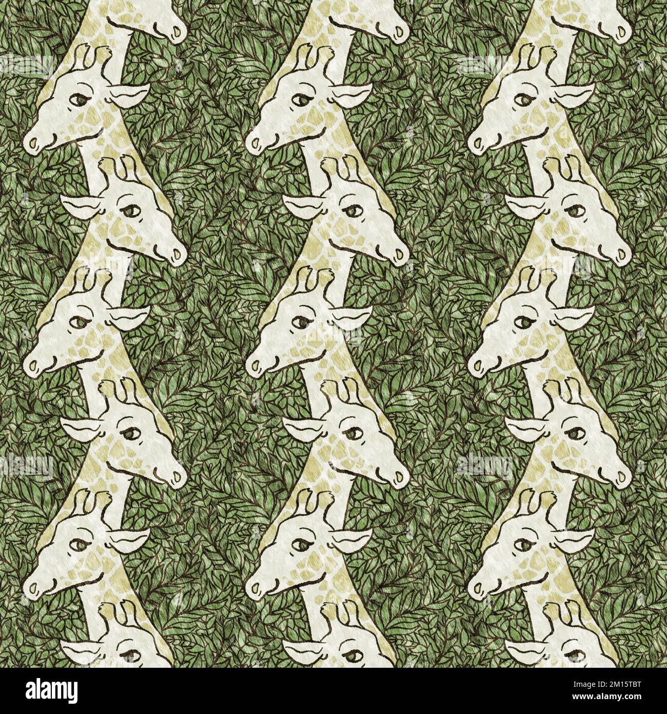 Cute safari wild giraffe animal pattern for babies room decor. Seamless ...