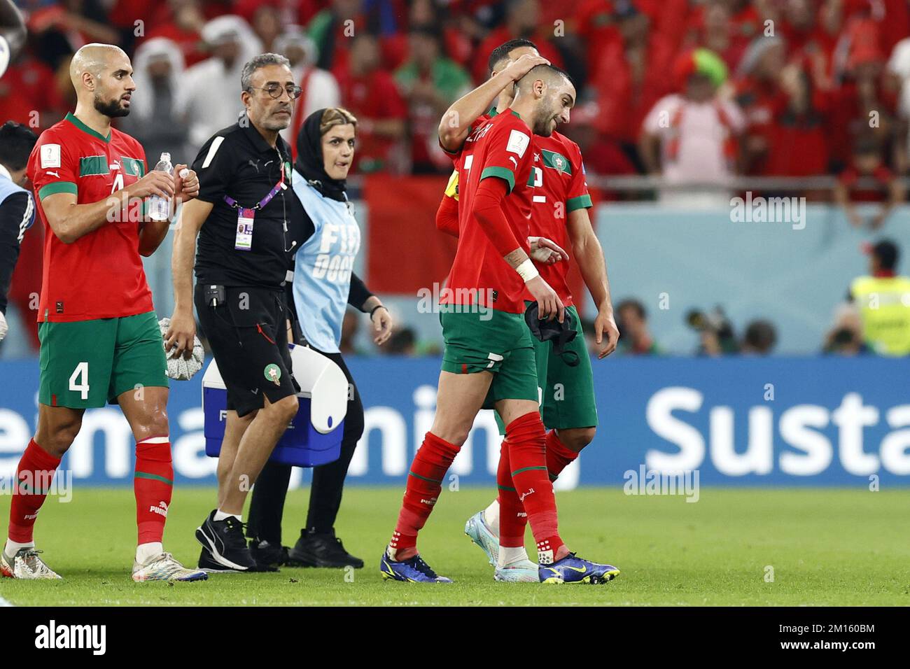 Hakimi world cup 2022 portugal morocco hi-res stock