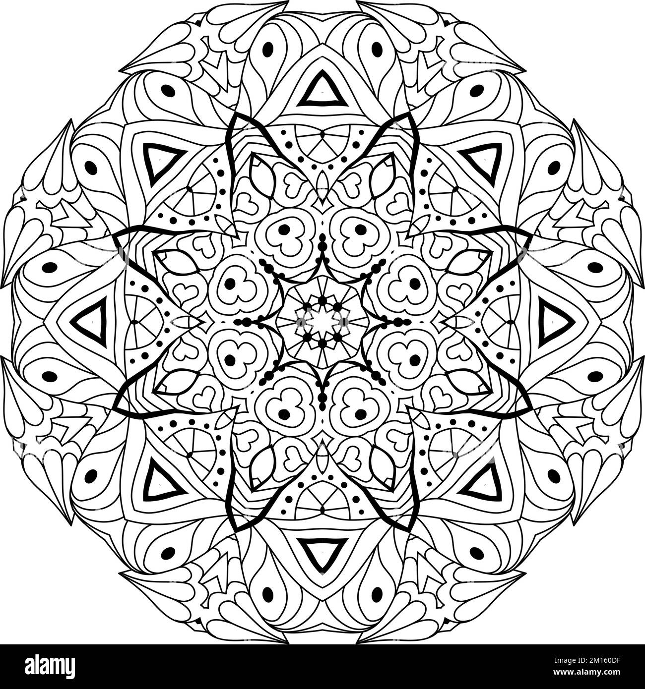 Vector Adult Coloring Book Textures. Hand-painted art design. Adult ...