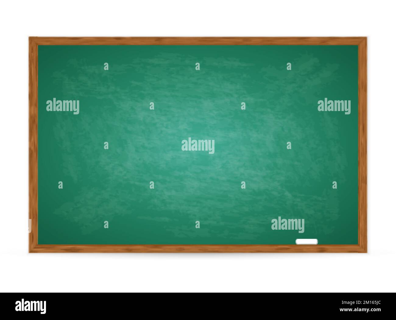 Blackboard for background. Realistic green chalkboard with wood frame
