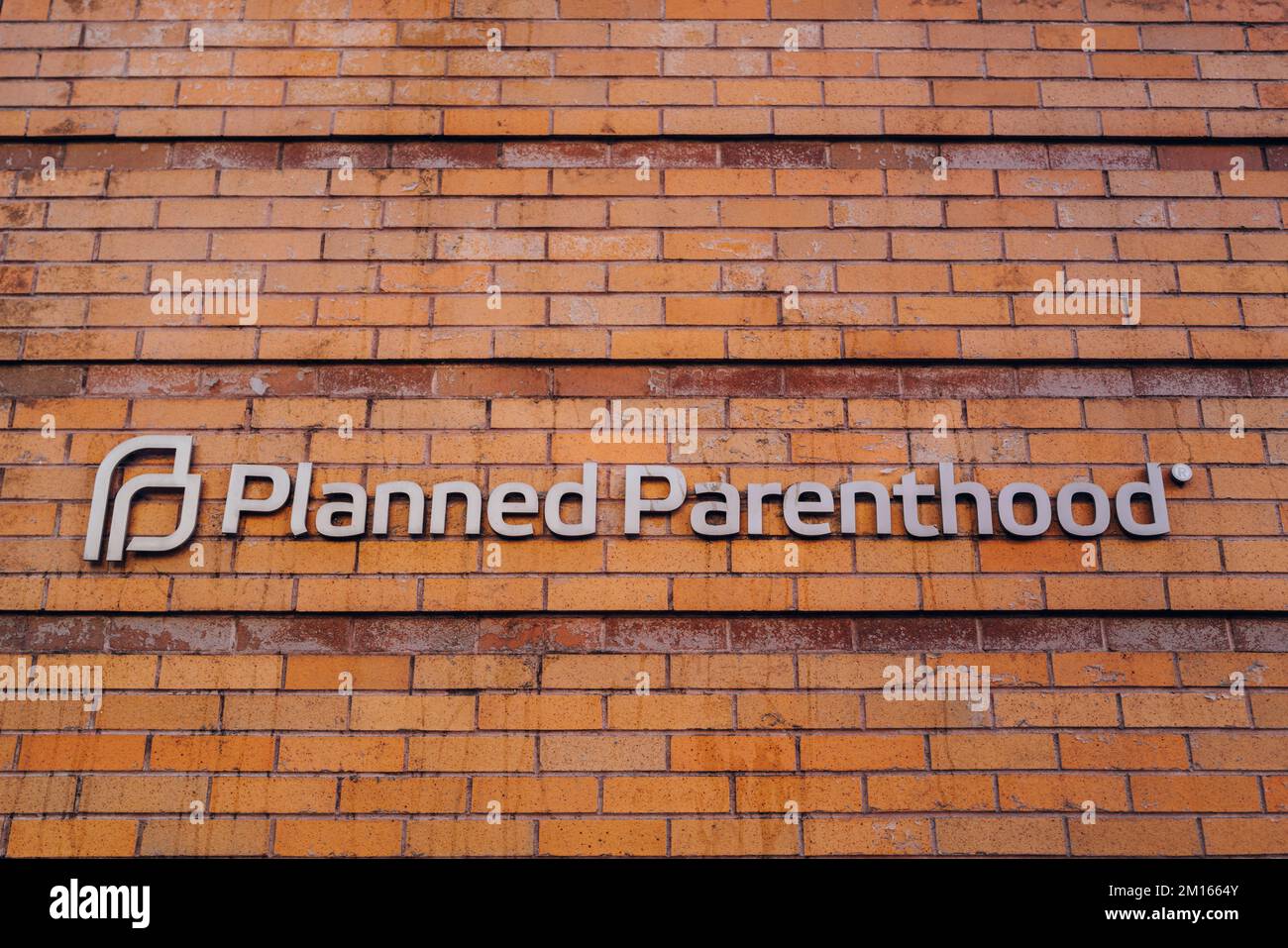 New York, USA November 21, 2022 Name sign outside Planned Parenthood