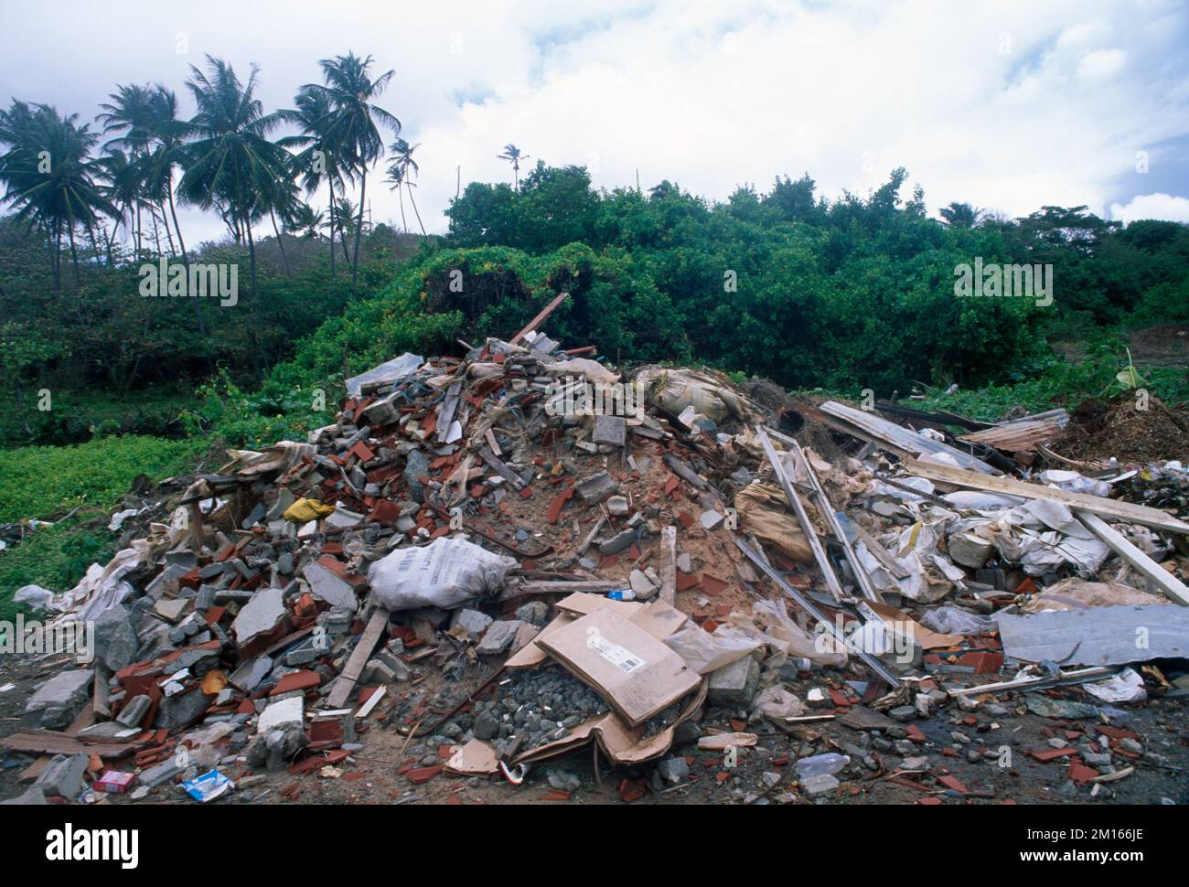 Scarborough Tobago Rubbish Dumped Pollution Stock Photo