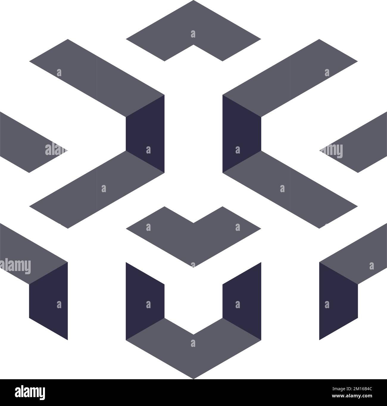 Hexagonal negative space logo Stock Vector Image & Art - Alamy