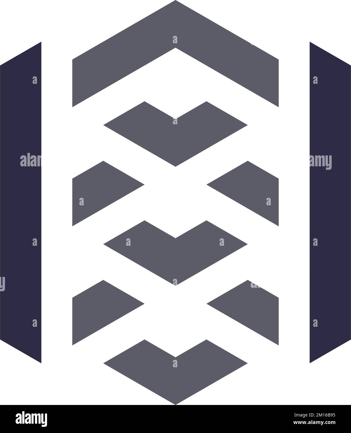 Hexagonal negative space logo Stock Vector Image & Art - Alamy