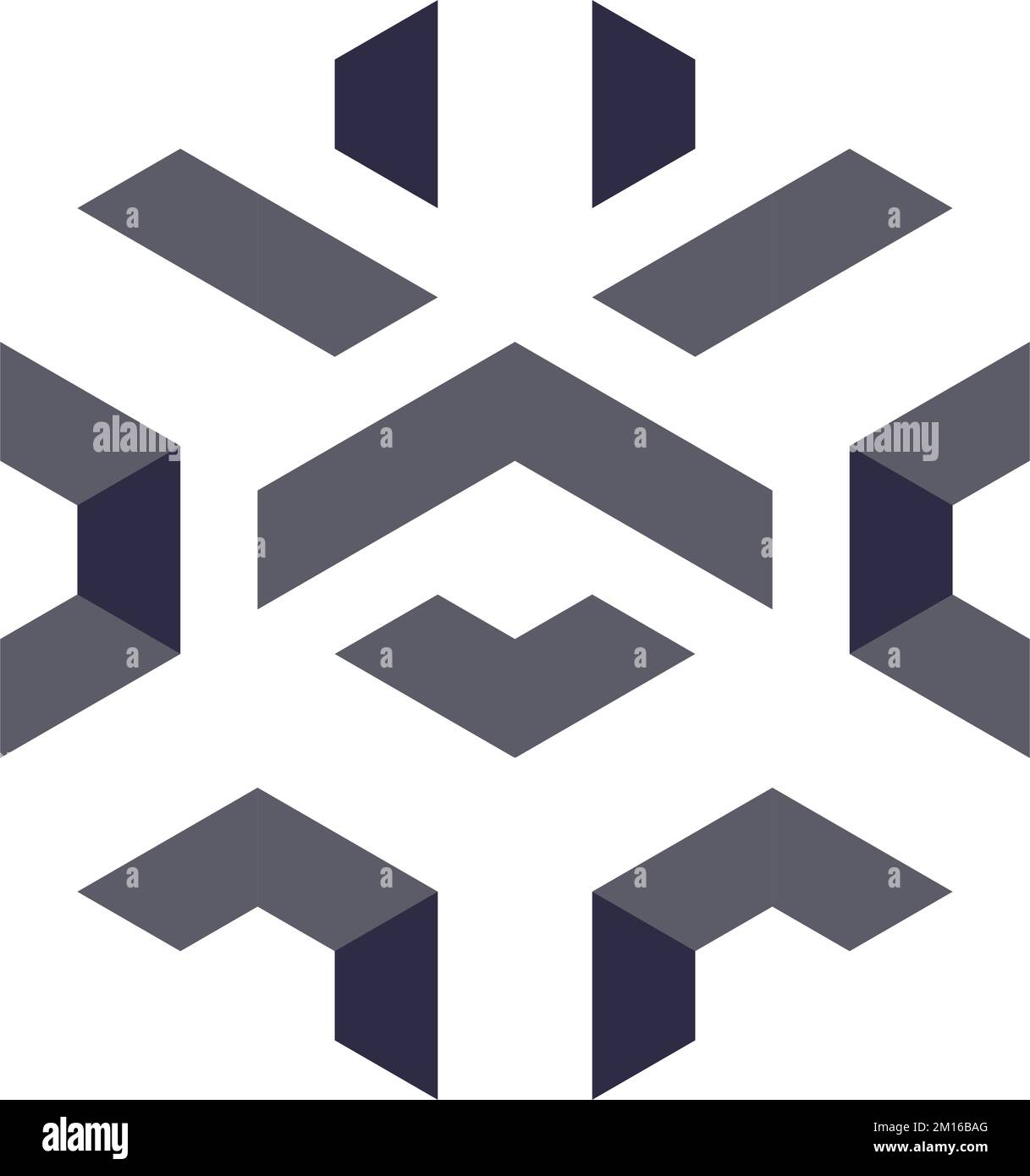 Hexagonal negative space logo Stock Vector Image & Art - Alamy