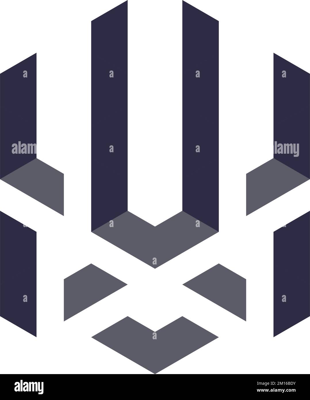 Hexagonal negative space logo Stock Vector Image & Art - Alamy
