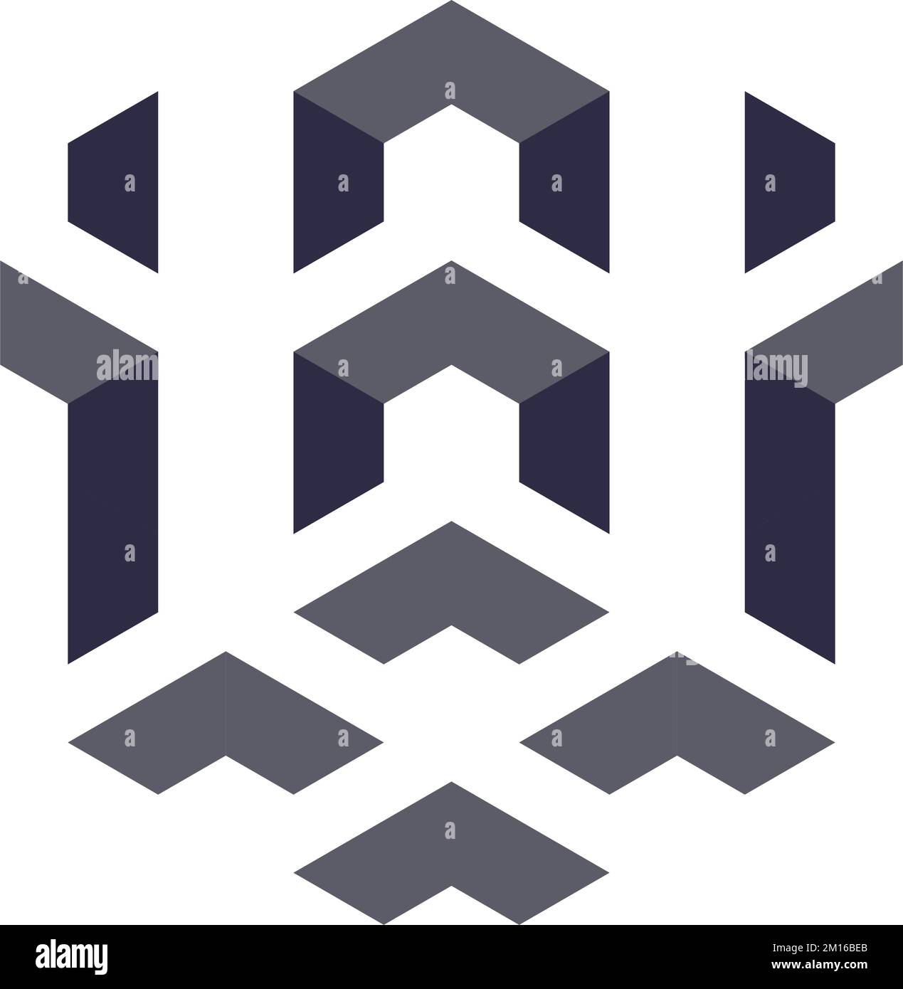 Hexagonal negative space logo Stock Vector Image & Art - Alamy