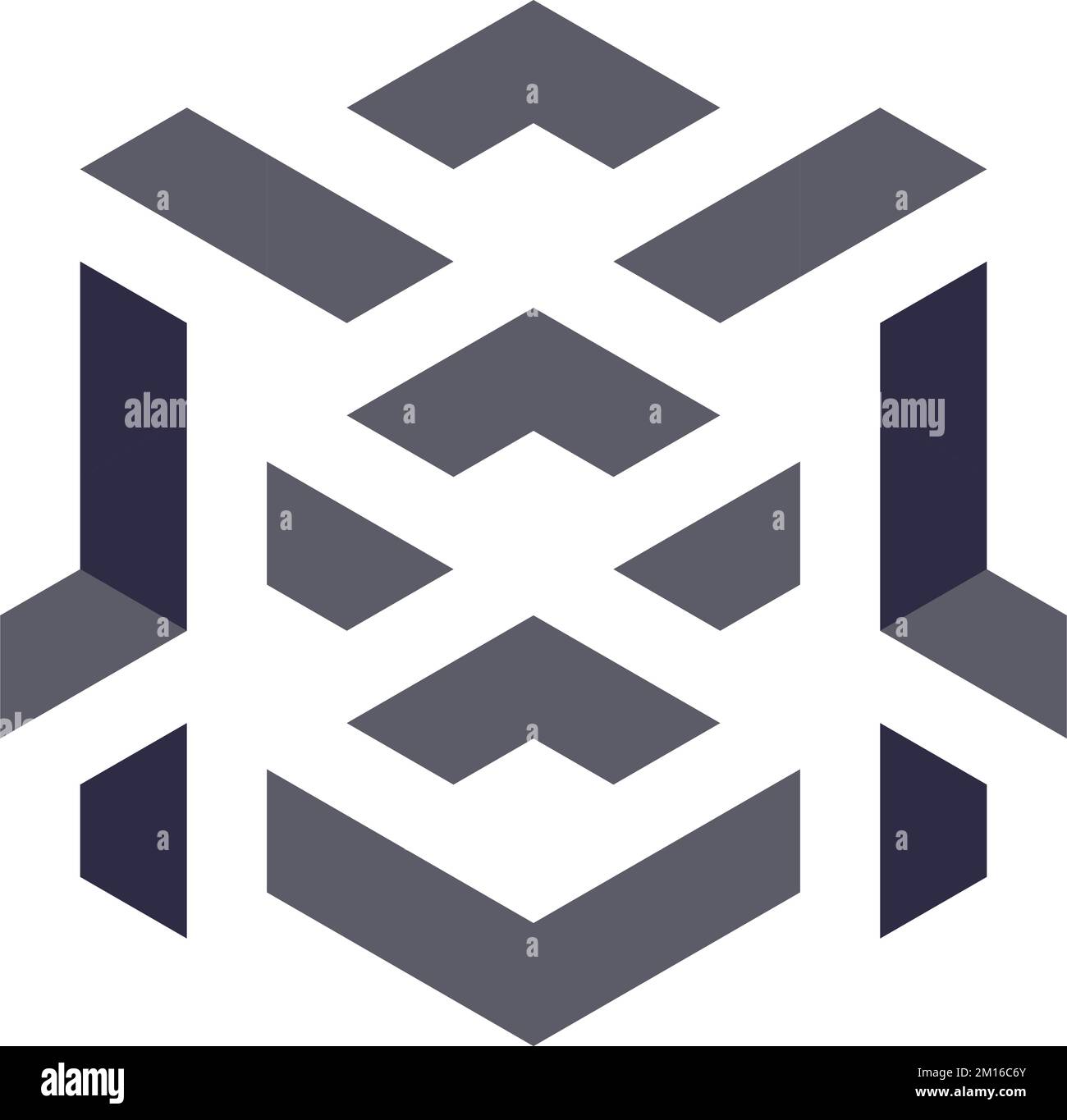 Hexagonal negative space logo Stock Vector Image & Art - Alamy