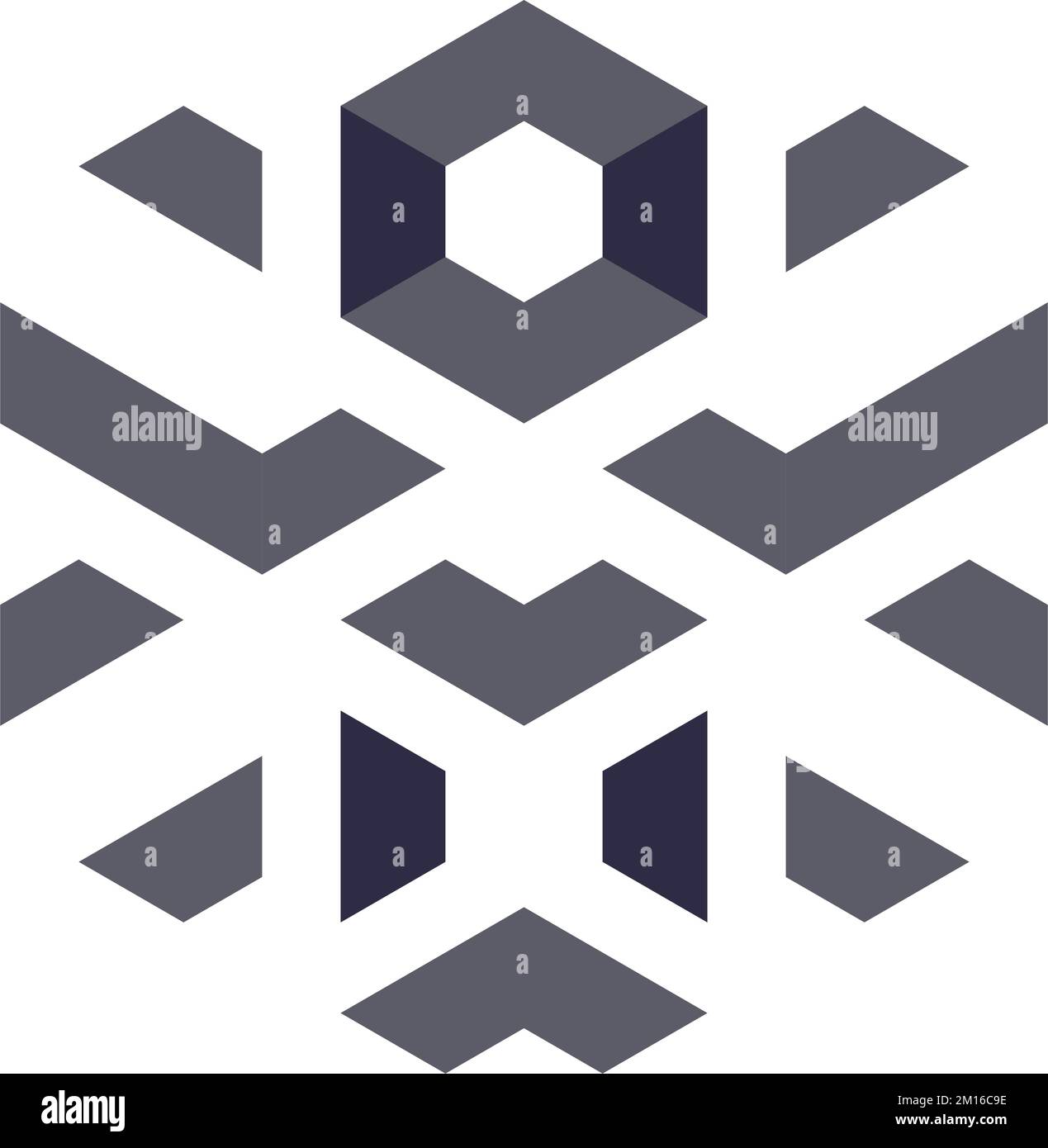 Hexagonal negative space logo Stock Vector Image & Art - Alamy