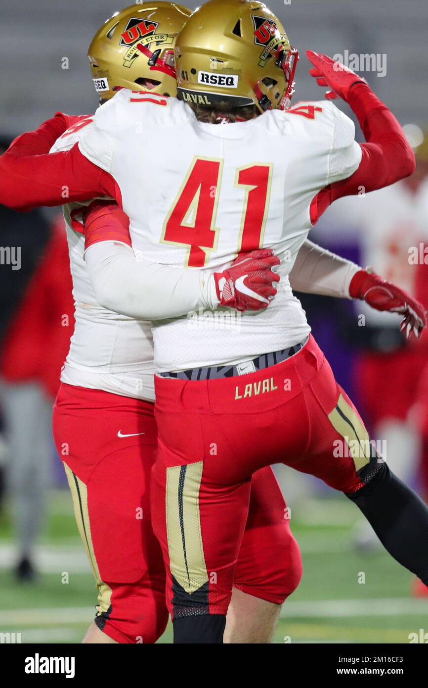 Oct 31 2022, London Ontario Canada. Laval Rouge et Or defeat the Western Mustangs 27-20 to win the Mitchell Bowl. Luke Durda/Alamy Stock Photo