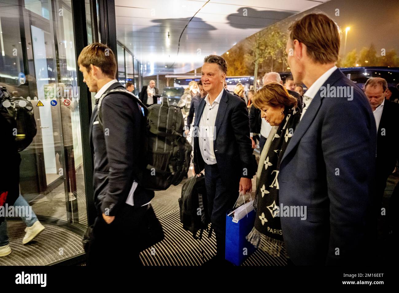 Coach Louis van Gaal of the Dutch national team arrives at Schiphol, The  Netherlands, 10 December 2022. The Dutch team lost in the quarterfinals of  the World Cup to Argentina in Qatar.