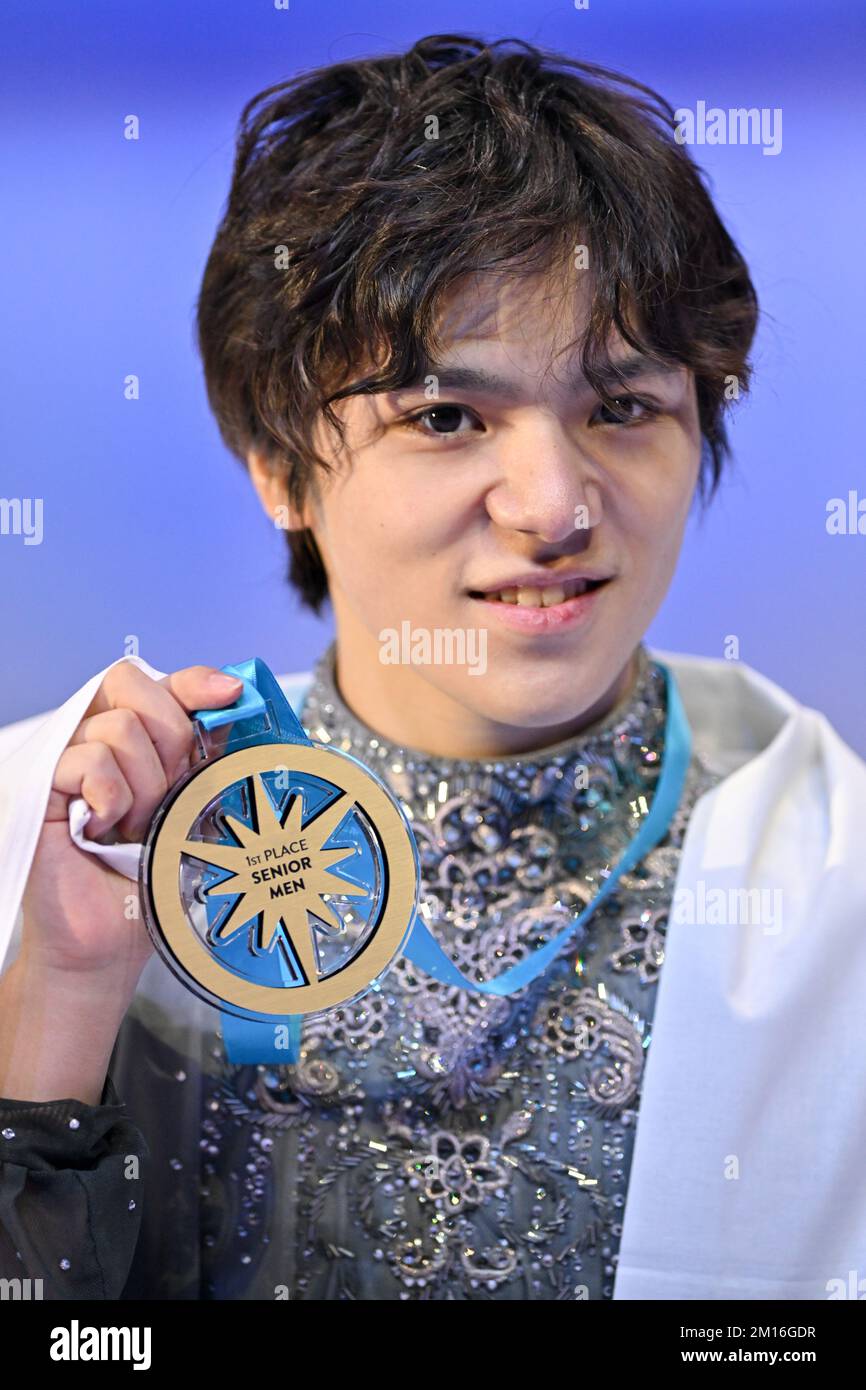 Senior Men Awards, Shoma UNO (JPN) first place, during Victory Ceremony
