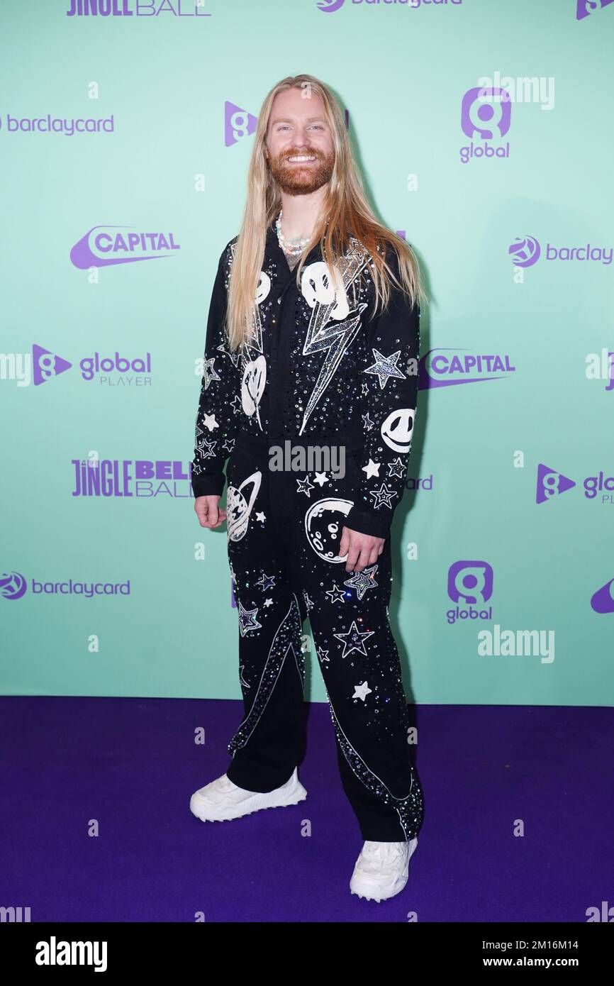 Sam Ryder backstage during day one of Capital's Jingle Bell Ball with