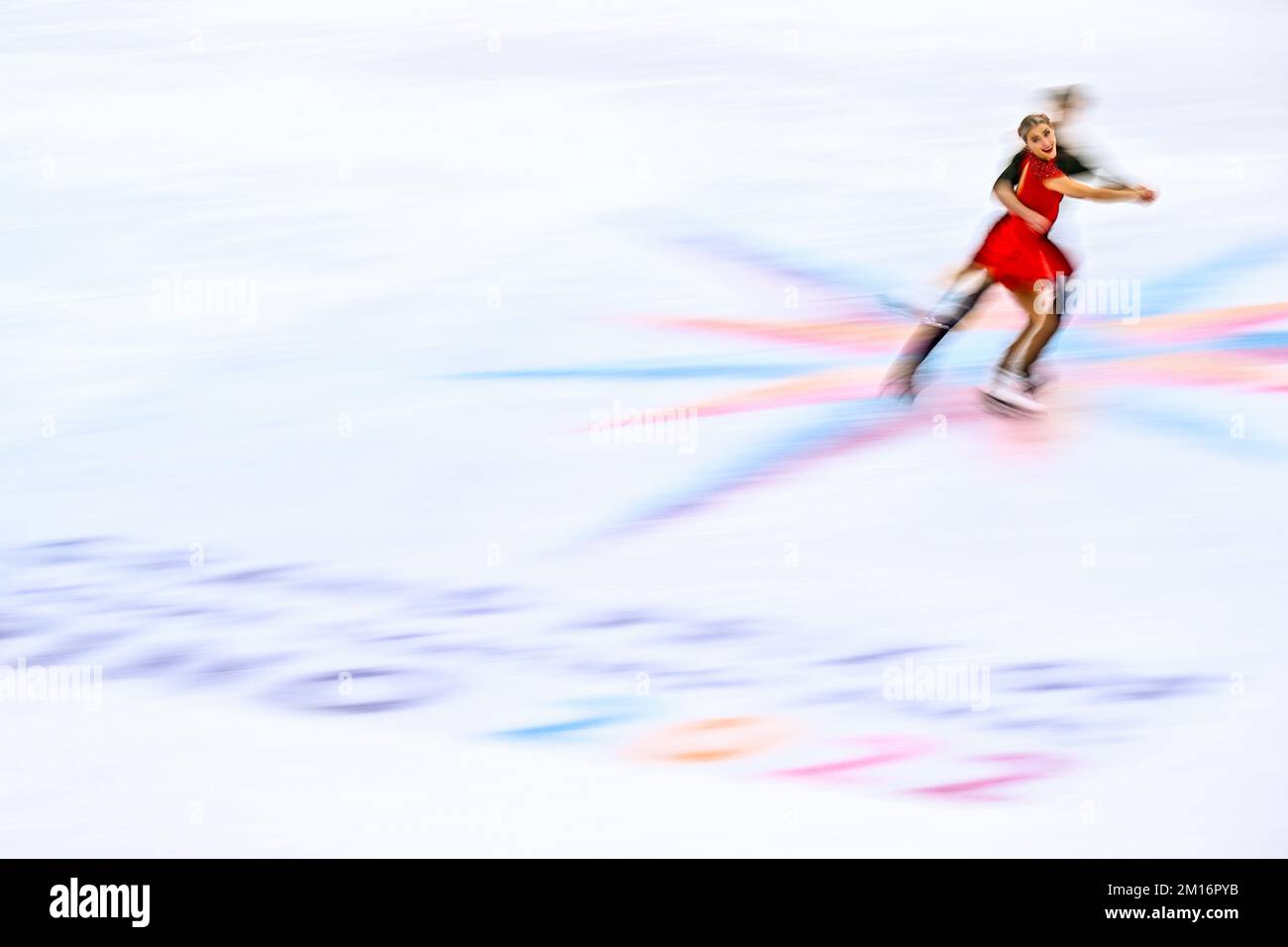 Turin, Italy. 10th Dec, 2022. US Madison Chock and Evan Bates compete in the Ice Dance Rhythm Dance at the ISU Grand Prix of Figure Skating Final 2022 in Turin, Italy, Saturday 10 December 2022. BELGA PHOTO JASPER JACOBS Credit: Belga News Agency/Alamy Live News Stock Photo