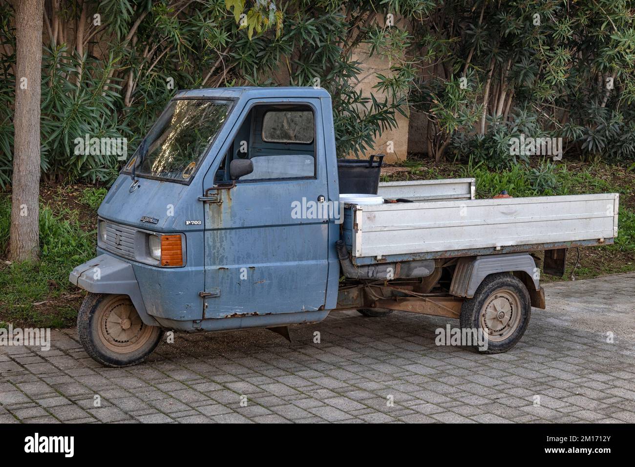OSTUNI, ITALY - OCTOBER 18, 2022: Old Piaggio Ape TM 703 in street in the  old town Stock Photo - Alamy