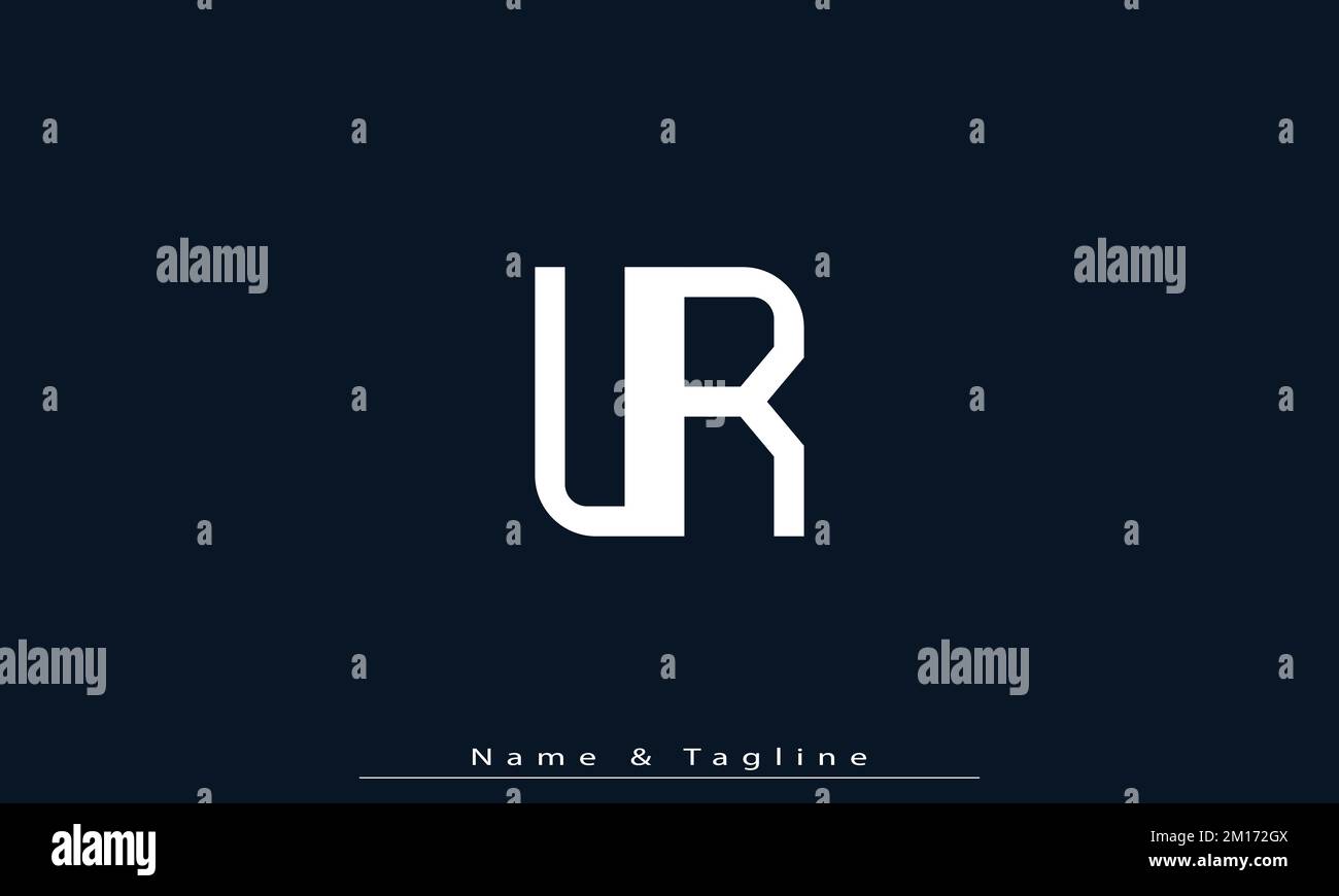 Alphabet letters Initials Monogram logo UR , RU Stock Vector
