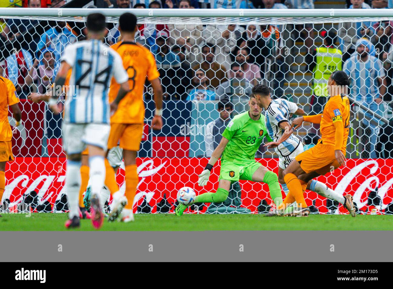 LUSAIL, - DECEMBER 09: Goal scored by Argentinaâ€™s Nahuel Molina