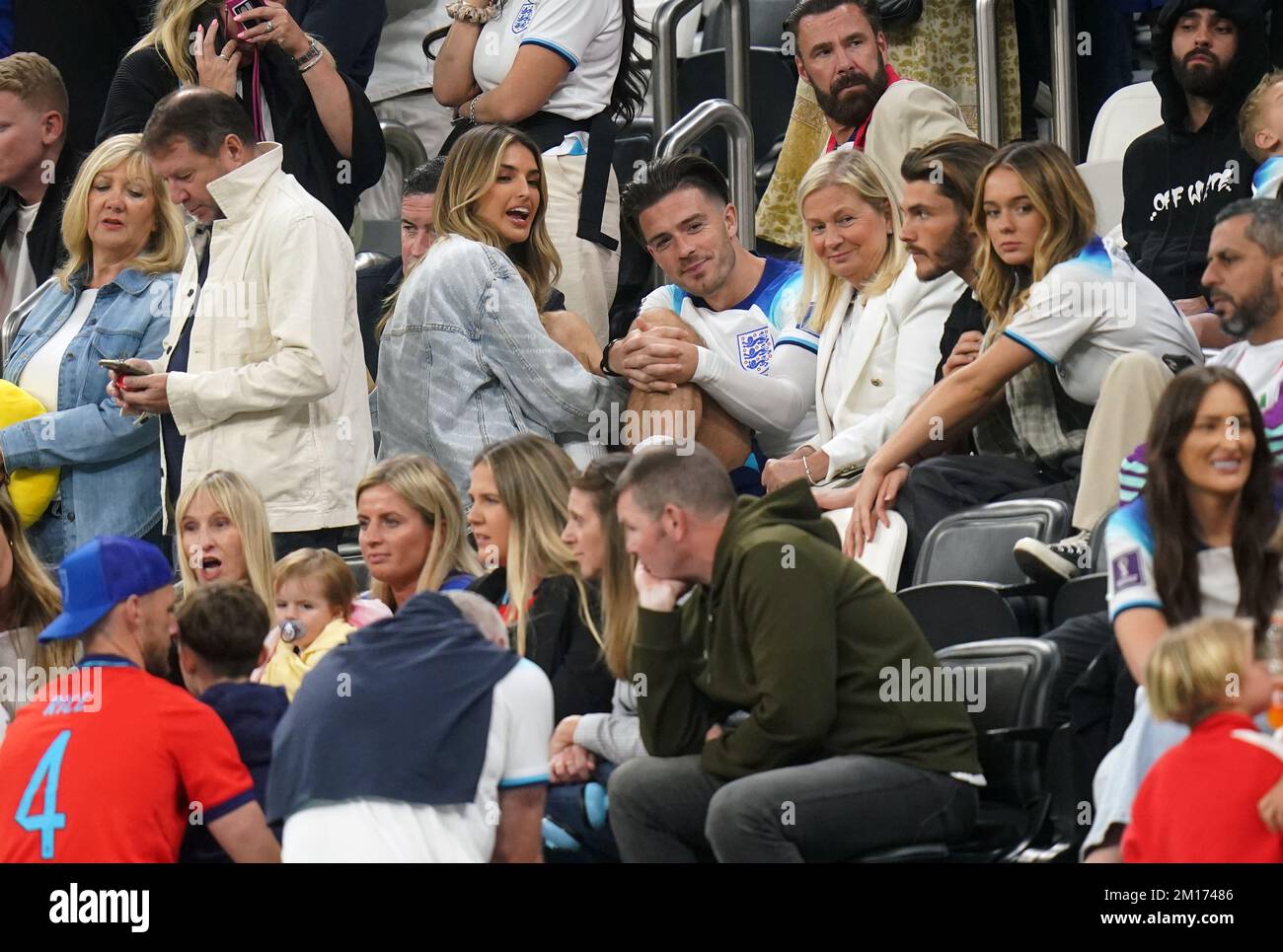 England's Jack Grealish with friends and family following defeat in the ...